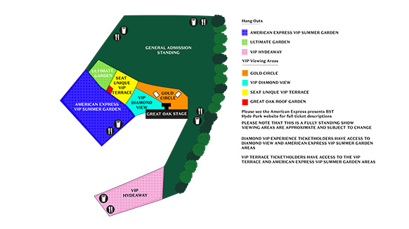 Noah Kahan BST Hyde Park London Map 2025